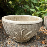 Planter Pair Wheat Cast Stone