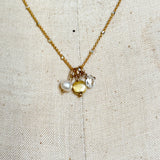 3 Charm Birthstone Necklace