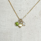 3 Charm Birthstone Necklace