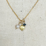 3 Charm Birthstone Necklace