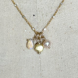 3 Charm Birthstone Necklace