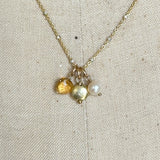 3 Charm Birthstone Necklace