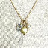 3 Charm Birthstone Necklace