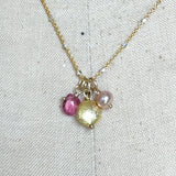 3 Charm Birthstone Necklace