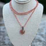 Sunstone and Peach Moonstone Necklace