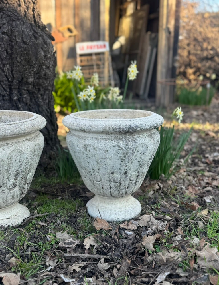 faux stone planter pots French Cast Stone Planters