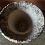 Planter Bowl Cast Stone Ribbed