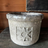 Planter Square with Star Motive French Vintage Cast Iron