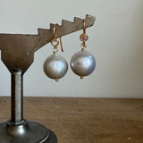 Round Pearl and Moonstone Earrings