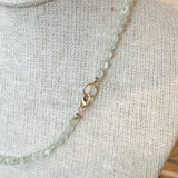 Pale Emerald and 18k gold necklace