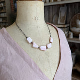 Necklace Pink Peruvian Opal OXSS Labradorite/Pink Tourmaline