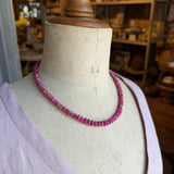 Necklace Faceted Ruby and Labradorite OXSS