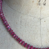 Necklace Faceted Ruby and Labradorite OXSS