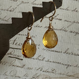 Citrine Teardrop Earrings