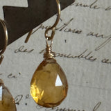 Citrine Teardrop Earrings