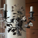 Sconces with Enamel Flowers