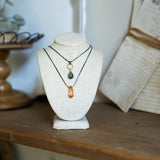 Necklace Pendant 18" in Labradorite or Topaz