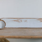 Tray Serving Rectangle Clay 3" x 14" Kala Stein