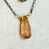 Necklace Pendant 18" in Labradorite or Topaz
